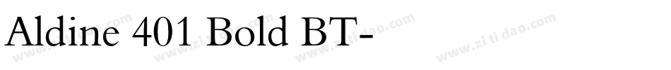 Aldine 401 Bold BT字体转换